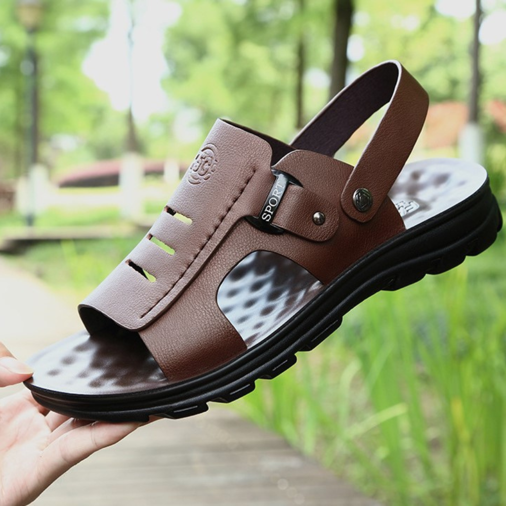 Comfortabele Antislip Sandalen | Premium Rundleer | Duurzaam