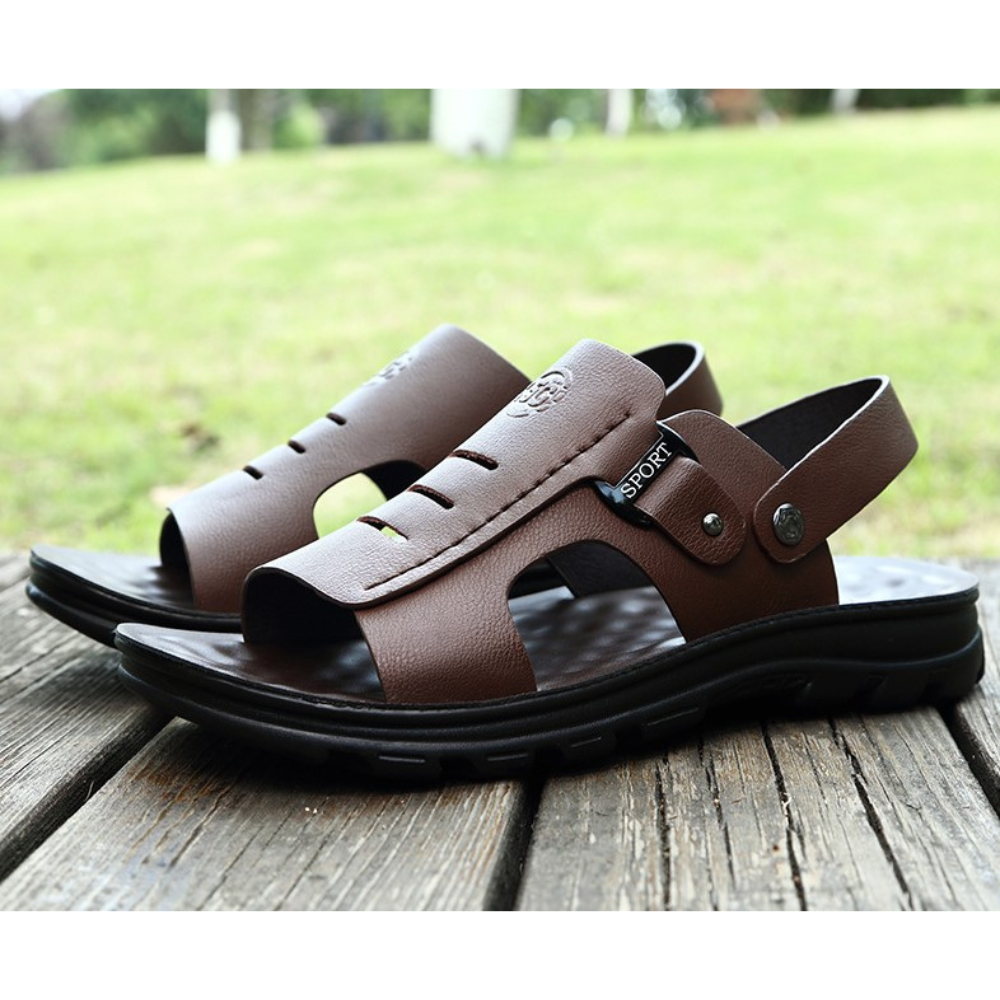 Comfortabele Antislip Sandalen | Premium Rundleer | Duurzaam