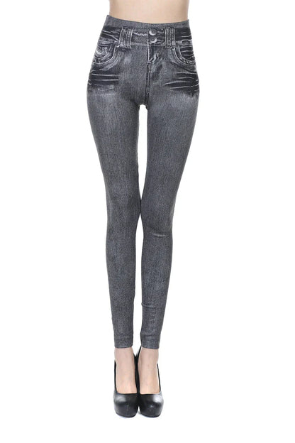 Comfortabele legging met jeanslook